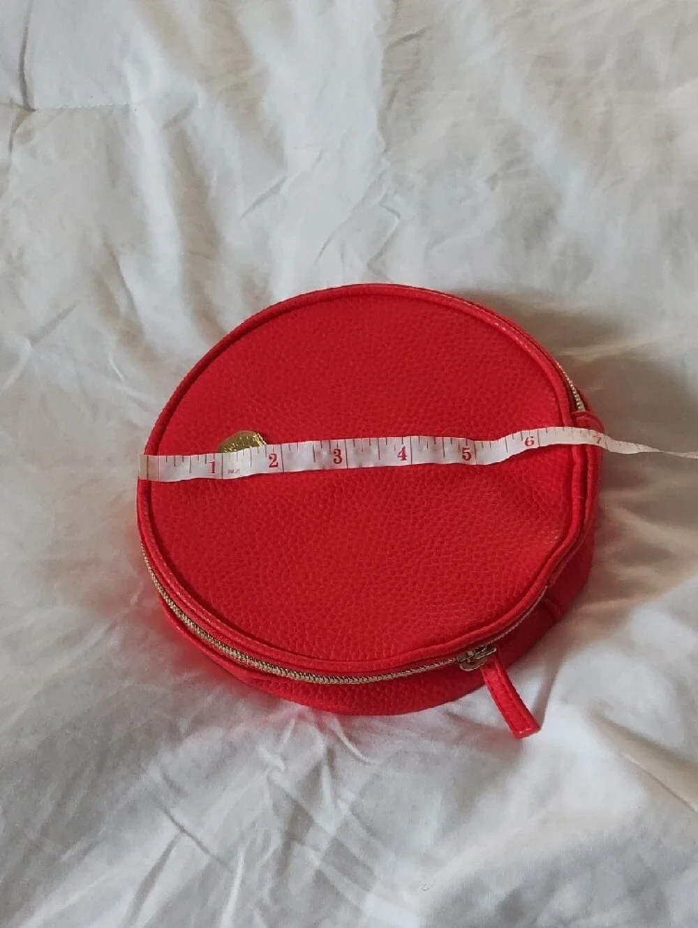 Shiseido Red Round Cosmetic Makeup Bag
